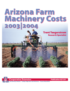 Arizona Farm Machinery Costs 2003|2004 Trent Teegerstrom