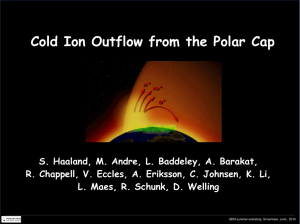 Cold Ion Outflow from the Polar Cap