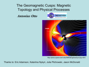 The Geomagnetic Cusps: Magnetic Topology and Physical Processes Antonius Otto