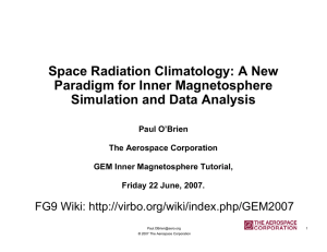 Space Radiation Climatology: A New Paradigm for Inner Magnetosphere