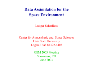 Data Assimilation for the Space Environment