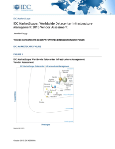 IDC MarketScape: Worldwide Datacenter Infrastructure Management 2015 Vendor Assessment  IDC MarketScape