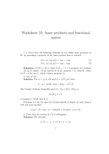 Worksheet 23: Inner products and functional spaces