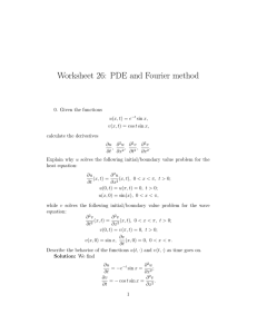 Worksheet 26: PDE and Fourier method
