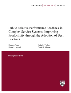 Public Relative Performance Feedback in Complex Service Systems: Improving