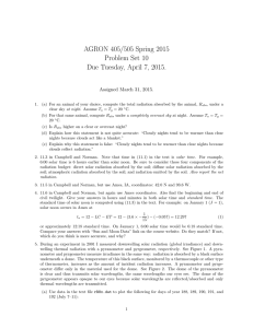 AGRON 405/505 Spring 2015 Problem Set 10 Due Tuesday, April 7, 2015.
