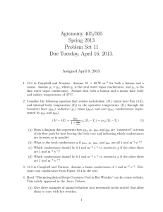 Agronomy 405/505 Spring 2013 Problem Set 11 Due Tuesday, April 16, 2013.