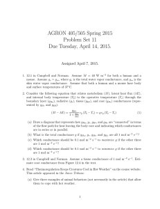 AGRON 405/505 Spring 2015 Problem Set 11 Due Tuesday, April 14, 2015.