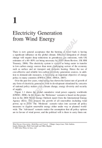 1 Electricity Generation from Wind Energy