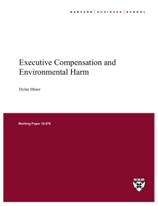 Executive Compensation and Environmental Harm  Dylan Minor