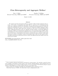 Firm Heterogeneity and Aggregate Welfare