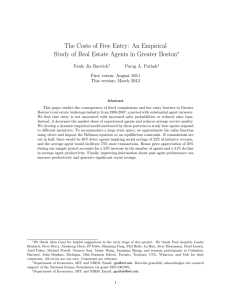 The Costs of Free Entry: An Empirical ∗ Panle Jia Barwick