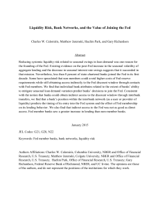 Liquidity Risk, Bank Networks, and the Value of Joining the...