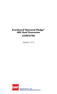 EverGuard Diamond Pledge  NDL Roof Guarantee