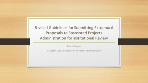 Revised Guidelines for Submitting Extramural Proposals to Sponsored Projects