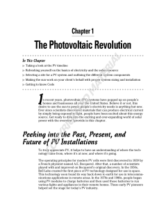 The Photovoltaic Revolution Chapter 1