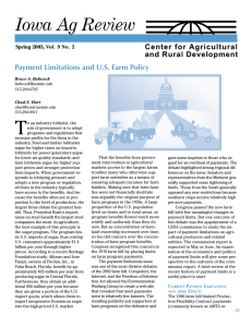 T Iowa Ag Review Payment Limitations and U.S. Farm Policy