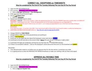 CORRECT ALL  EXCEPTIONS on TIMESHEETS