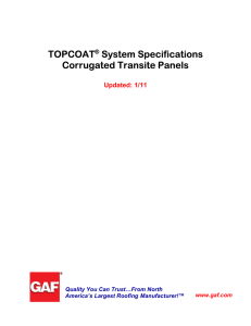 TOPCOAT System Specifications Corrugated Transite Panels