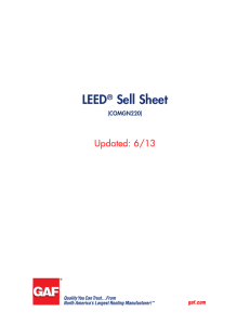 LEED Sell Sheet Updated: 6/13 ®