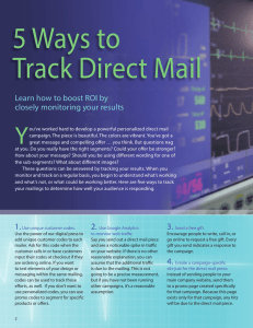5 Ways to Track Direct Mail Y Learn how to boost ROI by