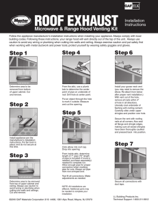 ROOF EXHAUST Microwave &amp; Range Hood Venting Kit Installation Instructions