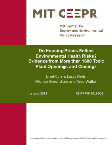 Do Housing Prices Reflect Environmental Health Risks? Plant Openings and Closings