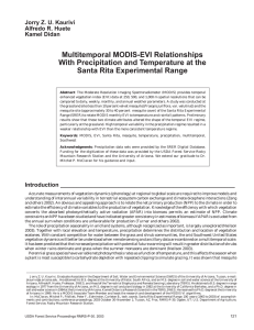 Multitemporal MODIS-EVI Relationships With Precipitation and Temperature at the