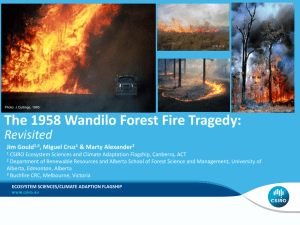 The 1958 Wandilo Forest Fire Tragedy: Revisited Jim Gould , Miguel Cruz