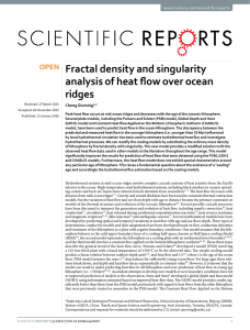 Fractal density and singularity analysis of heat flow over ocean ridges www.nature.com/scientificreports
