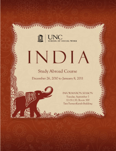 I n d i a Study Abroad Course Information Session