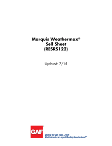 Marquis Weathermax Sell Sheet (RESRS122) Updated: 7/15