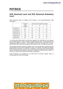 PHYSICS www.studyguide.pk GCE Advanced Level and GCE Advanced Subsidiary Level