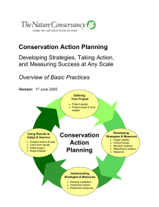 Conservation Action Planning  Developing Strategies, Taking Action,