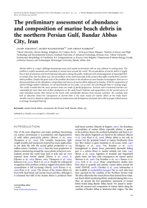 The preliminary assessment of abundance the northern Persian Gulf, Bandar Abbas