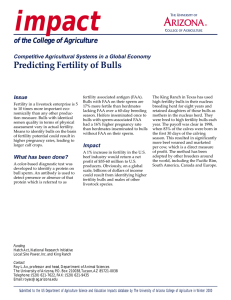 impact Predicting Fertility of Bulls of the College of Agriculture