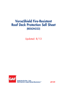 VersaShield Fire-Resistant Roof Deck Protection Sell Sheet (RESGN222) Updated: 8/13