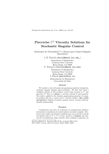 C Viscosity Solutions for Stochastic Singular Control 2
