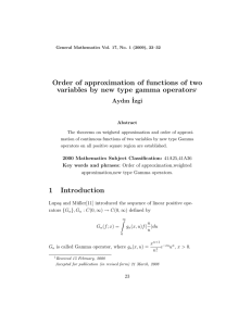 Order of approximation of functions of two Aydın ˙Izgi
