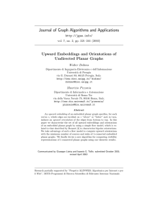 Journal of Graph Algorithms and Applications Upward Embeddings and Orientations of