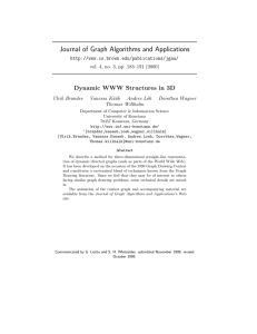 Journal of Graph Algorithms and Applications Dynamic WWW Structures in 3D