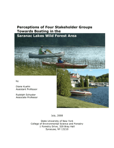 Perceptions of Four Stakeholder Groups Towards Boating in the