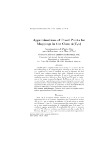 Approximations of Fixed Points for α Aproximaciones de Puntos Fijos