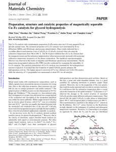 Preparation, structure and catalytic properties of magnetically separable