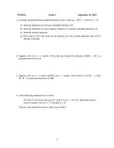 STAT611 Exam 1 September 25, 2012