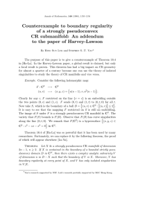Counterexample to boundary regularity of a strongly pseudoconvex CR submanifold: An addendum