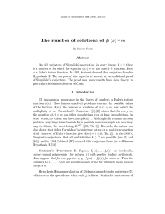 The number of solutions of φ