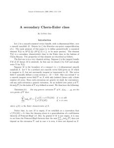 A secondary Chern-Euler class