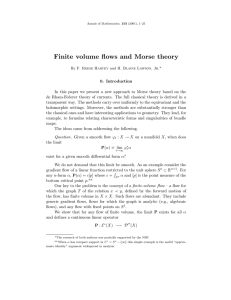 Finite volume flows and Morse theory