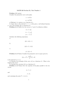 MATH 265 Section E1, Test Number 1 Problem 1(25 points)